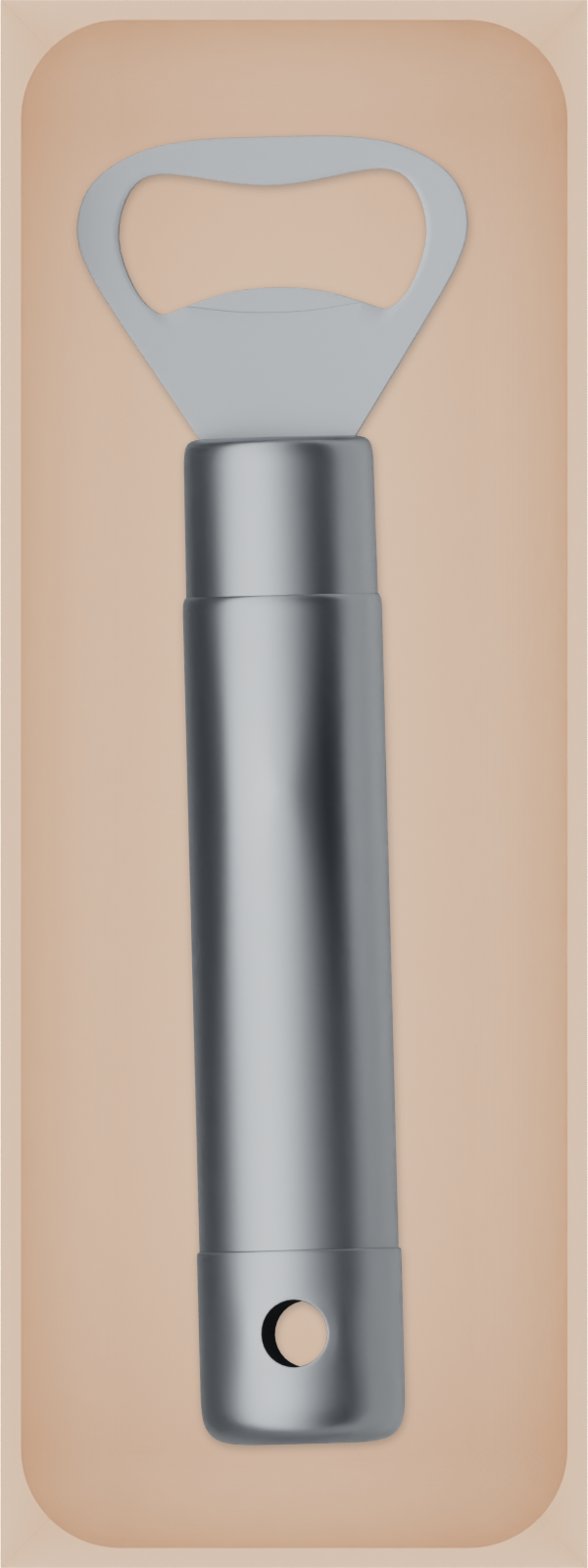 Medium tray organiser – 8×3 (236 × 88.5 mm) in Army Beige, shown with a bottle opener. Top view.