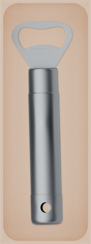 Medium tray organiser – 8×3 (236 × 88.5 mm) in Army Beige, shown with a bottle opener. Top view.