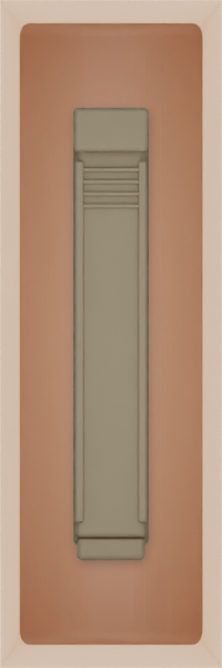 Micro strip organiser – 3×1 (88.5 × 29.5 mm) in Army Beige, shown with a sealing clip. Top view.