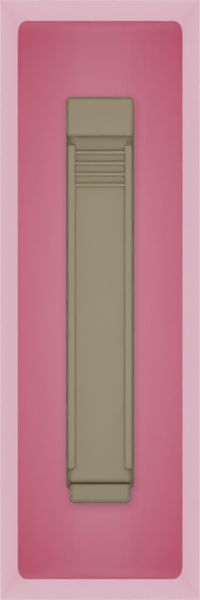 Micro strip organiser – 3×1 (88.5 × 29.5 mm) in Sakura Pink, shown with a sealing clip. Top view.