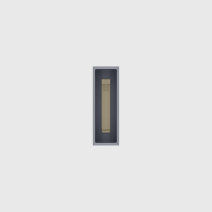 Micro strip organiser – 3×1 (88.5 × 29.5 mm) in Fossil Grey, shown with a sealing clip. Top view.