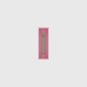 Micro strip organiser – 3×1 (88.5 × 29.5 mm) in Sakura Pink, shown with a sealing clip. Top view.