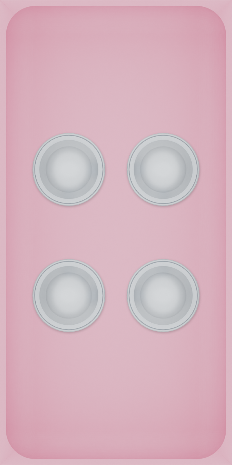 Medium tray organiser – 8×4 (236 × 118 mm) in Sakura Pink, shown with coffee capsules. Top view.