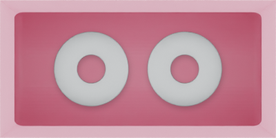 Micro tray organiser – 1×2 (29.5 × 59 mm) in Sakura Pink, shown with small metal washers. Top view.