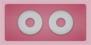 Micro tray organiser – 1×2 (29.5 × 59 mm) in Sakura Pink, shown with small metal washers. Top view.