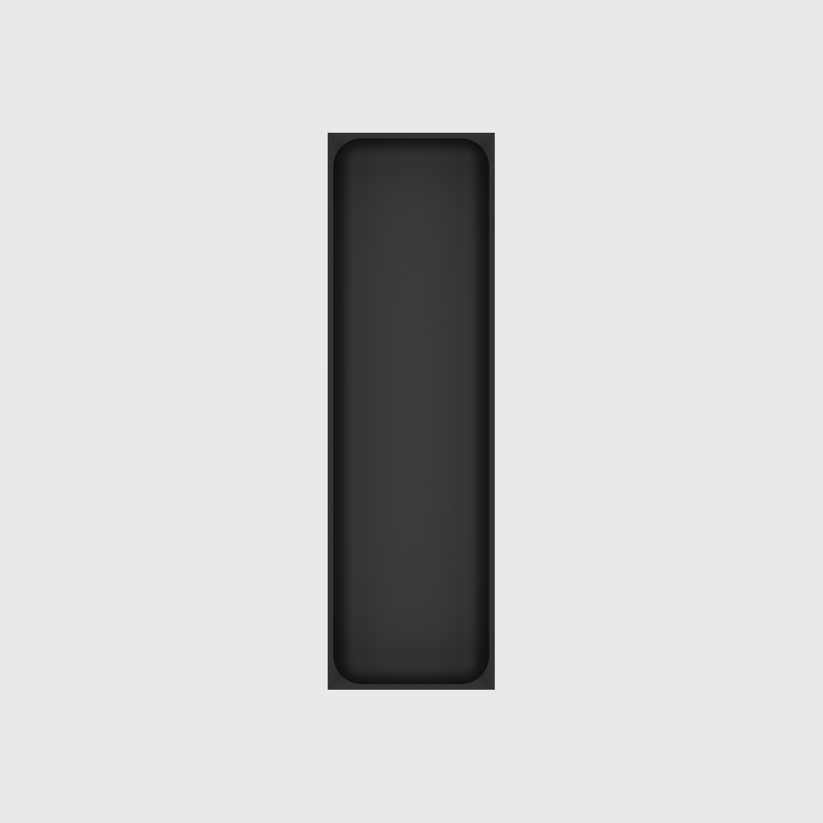 Misc Recetangle Concave 10x3 in Charcoal Black
