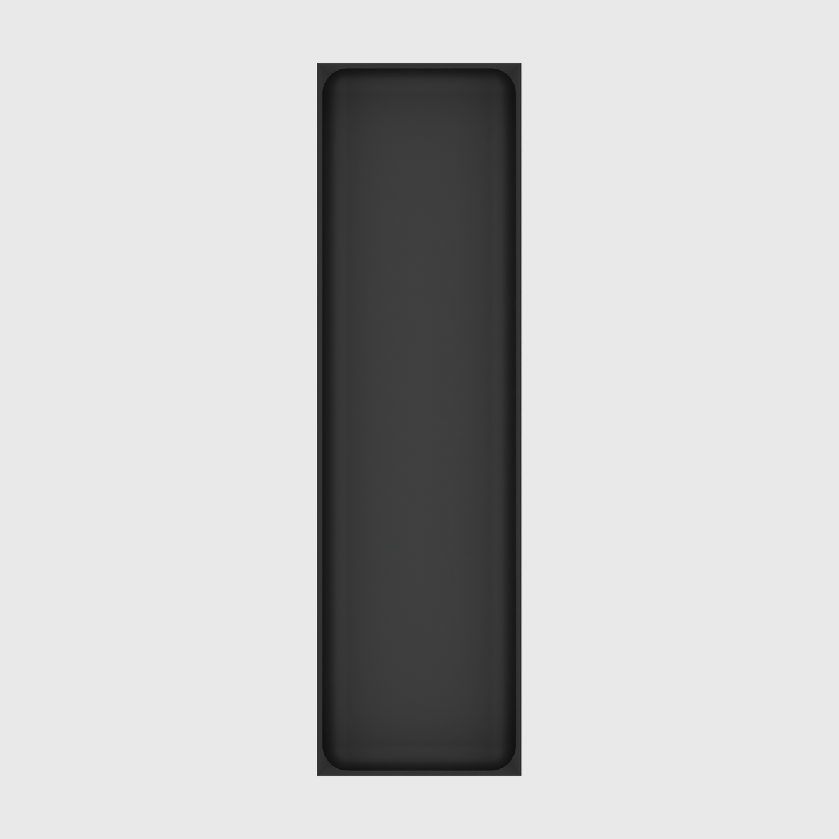 Misc Recetangle Concave 14x4 in Charcoal Black