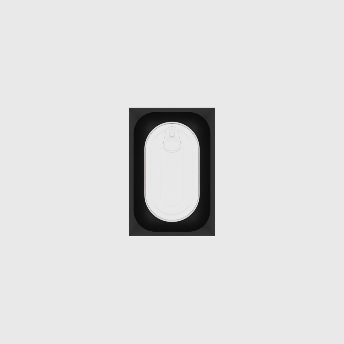 Misc Recetangle Concave 3x2 — example contents in Charcoal Black