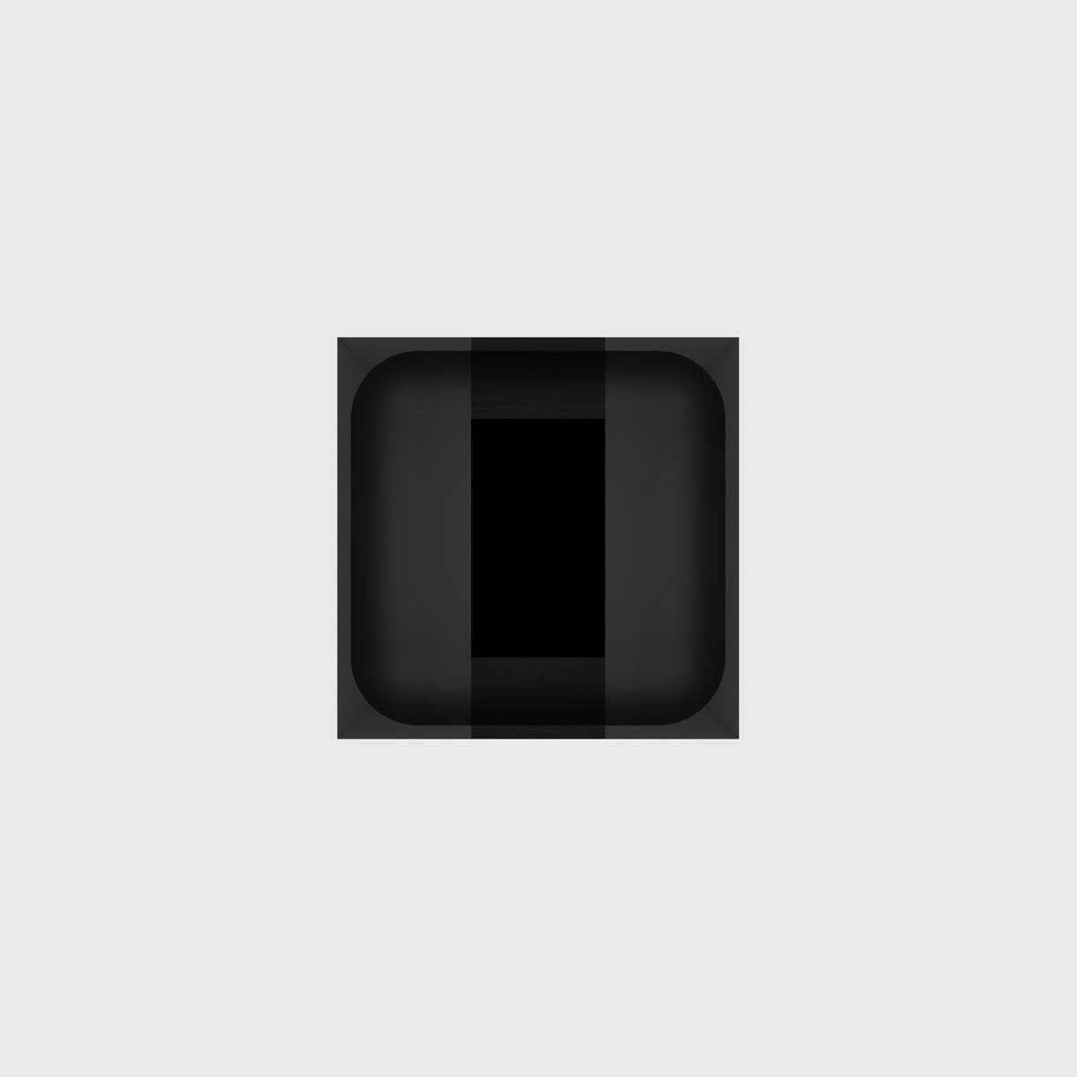 Misc Recetangle Concave 3x3 in Charcoal Black