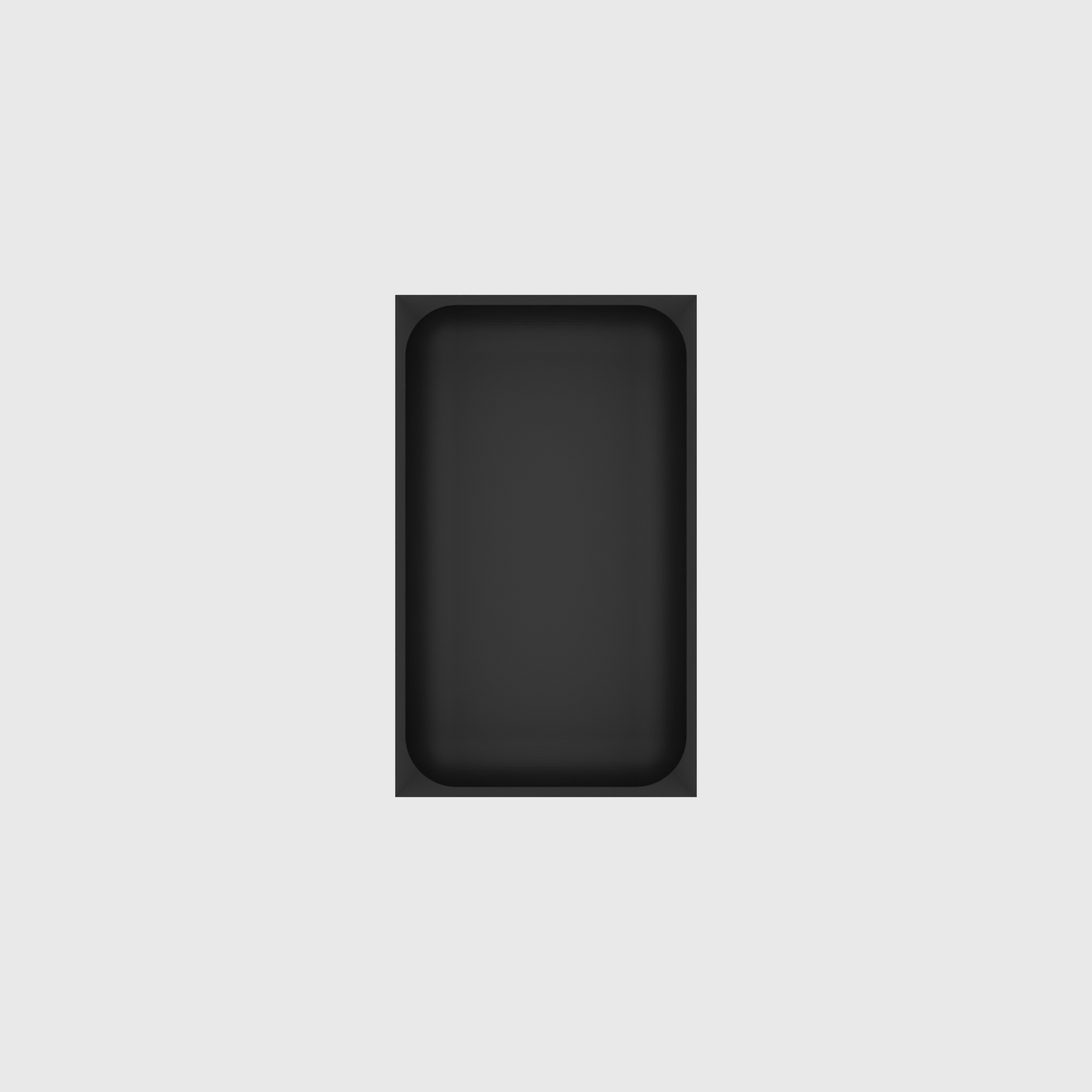 Misc Recetangle Concave 5x3 in Charcoal Black