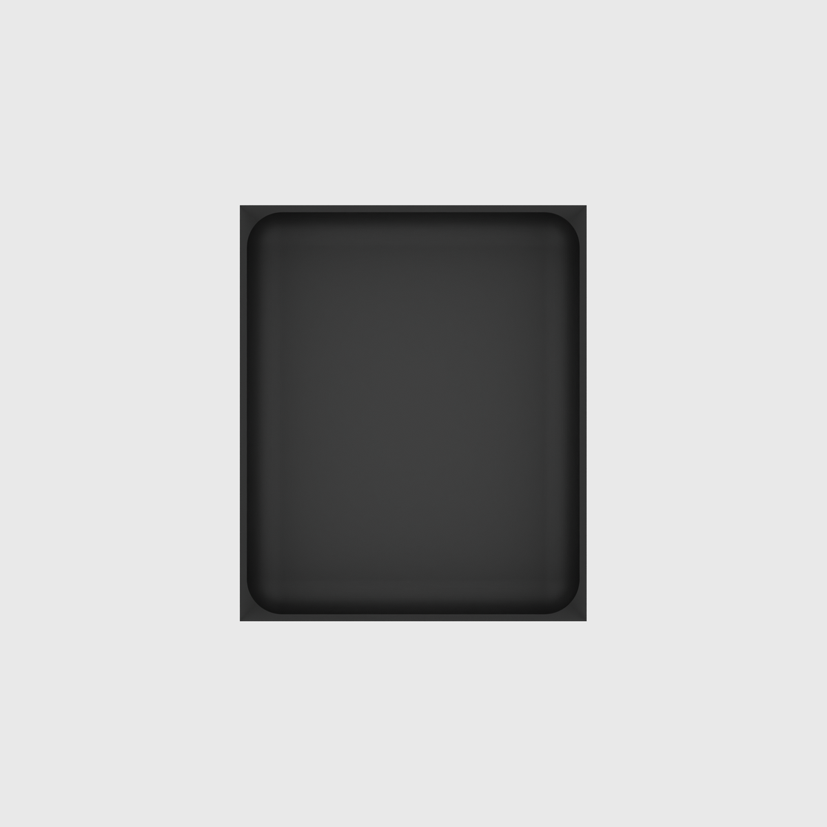 Misc Recetangle Concave 6x5 in Charcoal Black