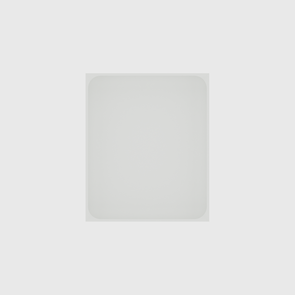 Misc Recetangle Concave 6x5 in Cotton White