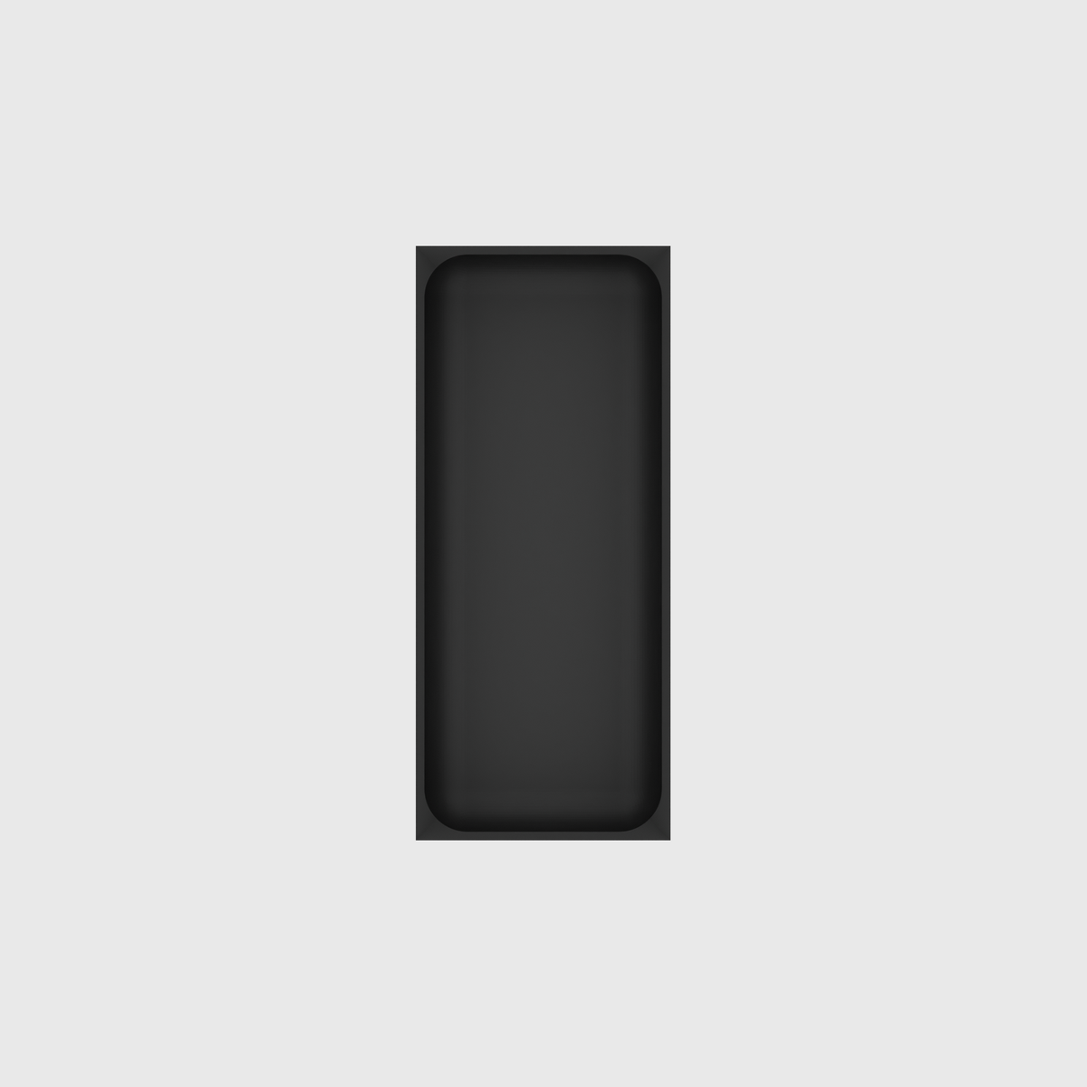 Misc Recetangle Concave 7x3 in Charcoal Black
