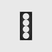 Misc Recetangle Concave 7x3 — example contents in Charcoal Black