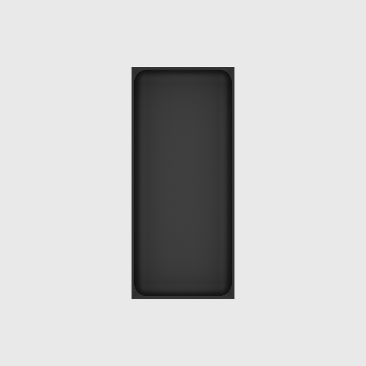 Misc Recetangle Concave 9x4 in Charcoal Black
