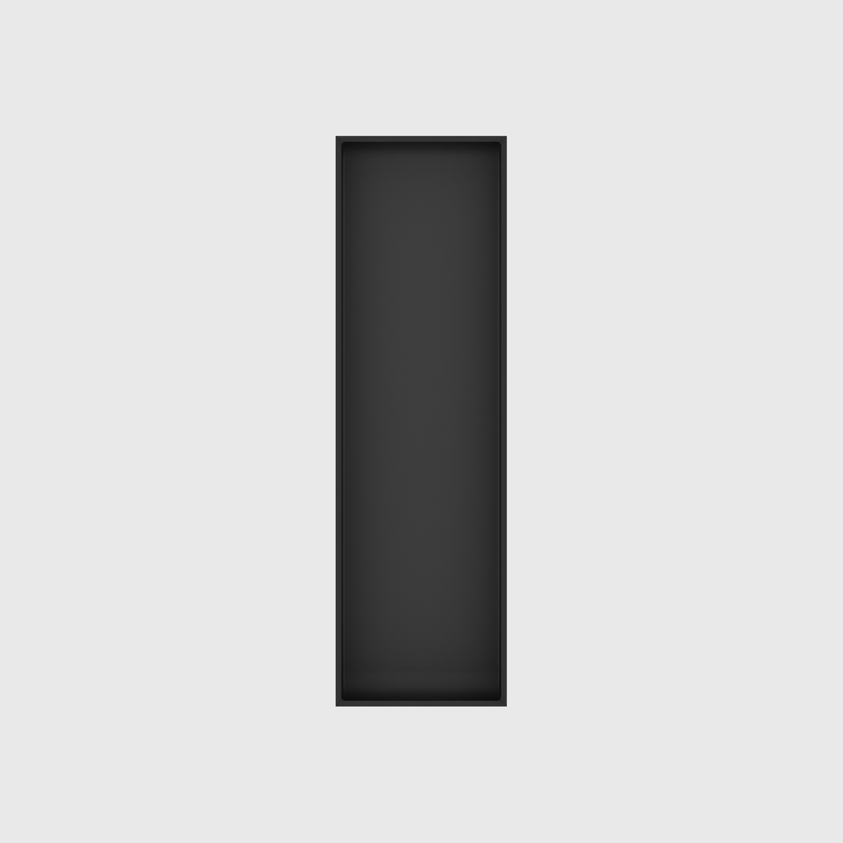 Misc Rectangle Incline Concave 10x3 in Charcoal Black