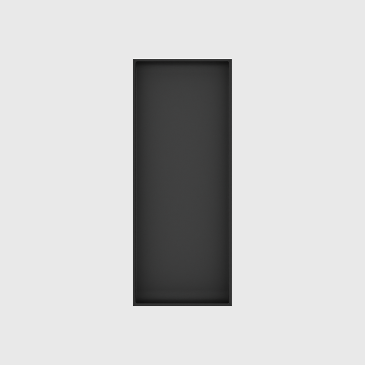 Misc Rectangle Incline Concave 10x4 in Charcoal Black