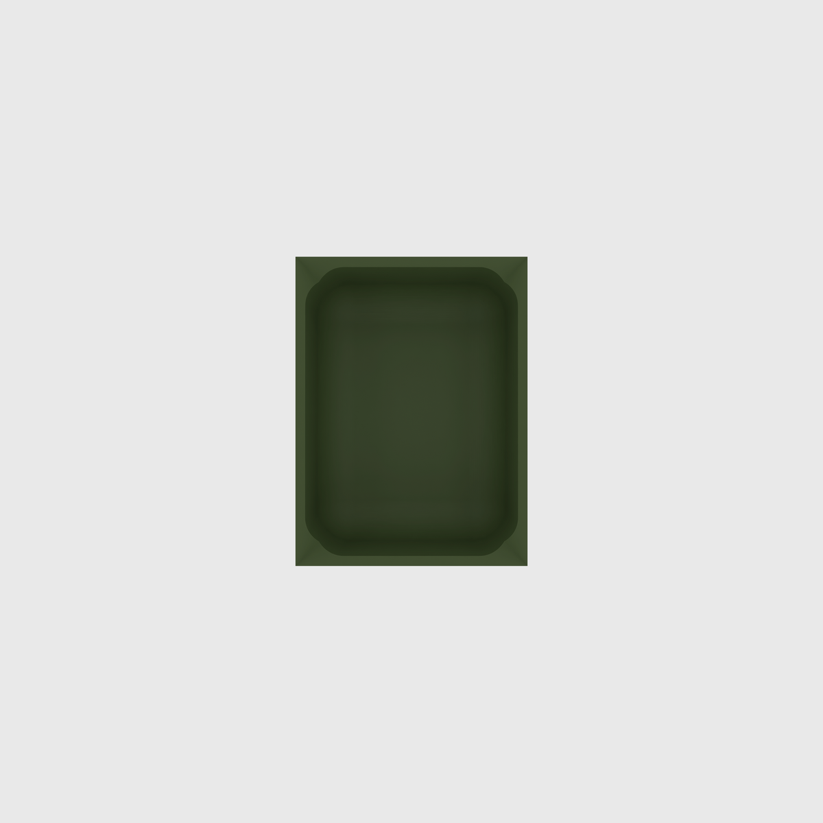 Small Tools & Essentials Organiser in Olive Green — 4×3 modular drawer organiser, food-safe PLA bioplastic, alternate angle