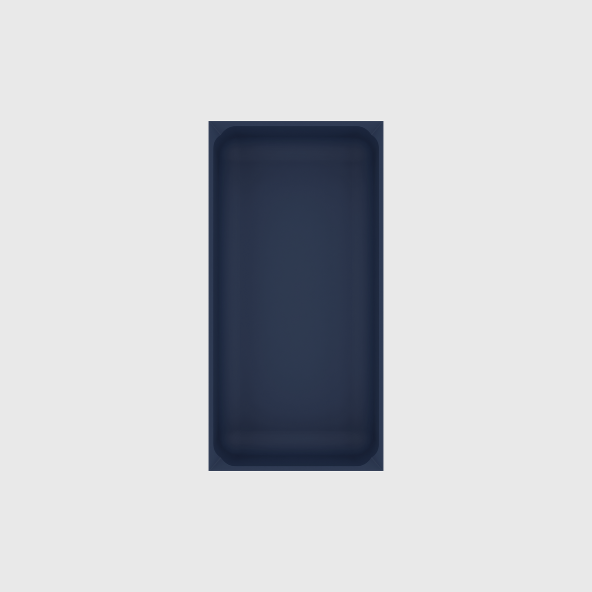 Mid-Sized Rectangle Organiser in Army Blue — 8×4 modular drawer organiser, food-safe PLA bioplastic, alternate angle