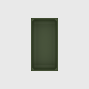 Mid-Sized Rectangle Organiser in Olive Green — 8×4 modular drawer organiser, food-safe PLA bioplastic, alternate angle