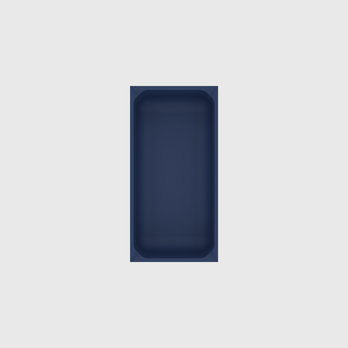 Medium Rectangle Organiser in Army Blue — 6×3 modular drawer organiser, food-safe PLA bioplastic, alternate angle