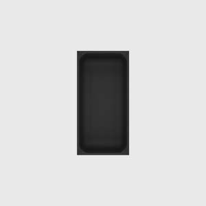 Medium Rectangle Organiser in Charcoal Black — 6×3 modular drawer organiser, food-safe PLA bioplastic, alternate angle