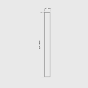 11 × 1 module plan with outside dimensions 324.5 × 29.5 mm.