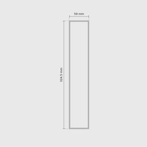 11 × 2 module plan with outside dimensions 324.5 × 59 mm.