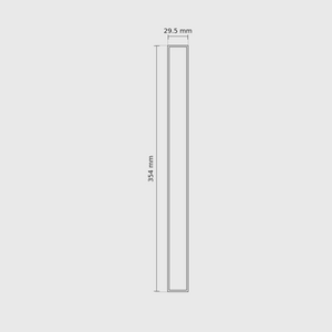 12 × 1 module plan with outside dimensions 354 × 29.5 mm.