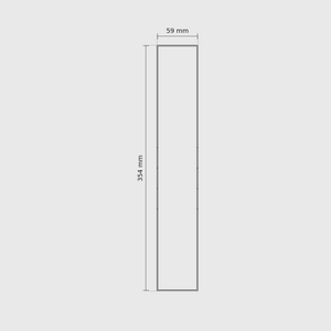 12 × 2 module plan with outside dimensions 354 × 59 mm.