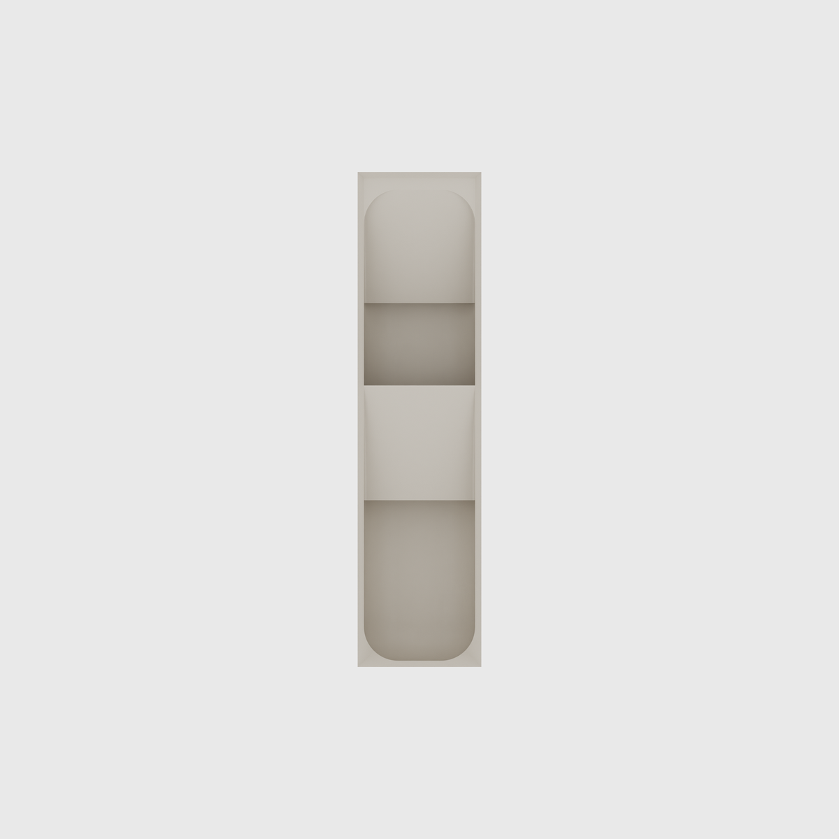 Tiered tray organiser – 8x2 (236 × 59 mm) in Muted White