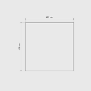 6 × 6 module plan with outside dimensions 177 × 177 mm.
