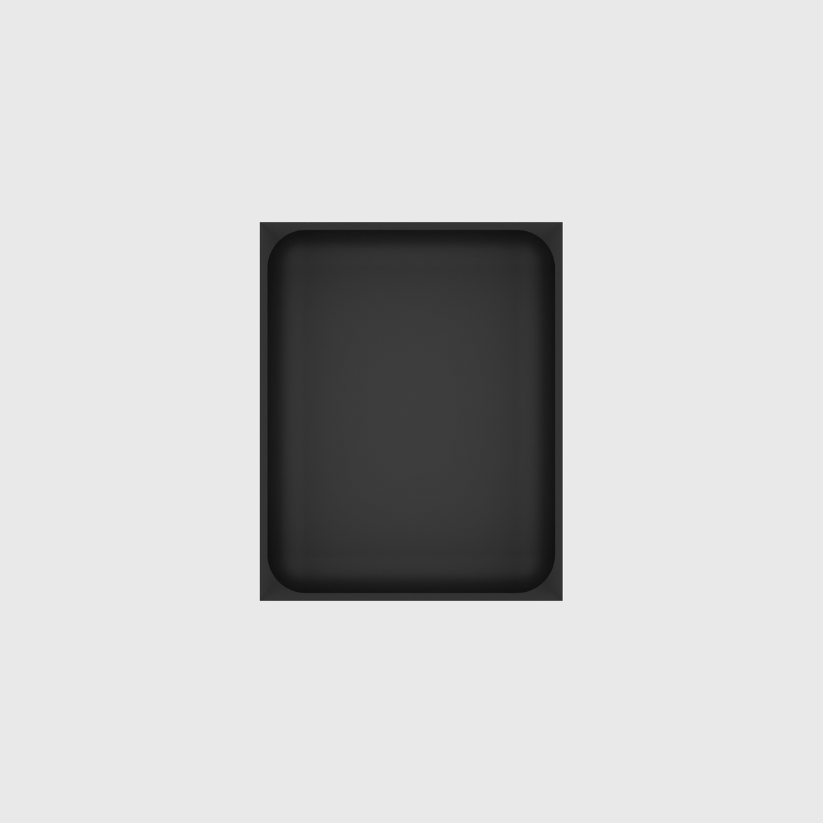 Rectangle Essentials Organiser – 4x5 in Charcoal Black