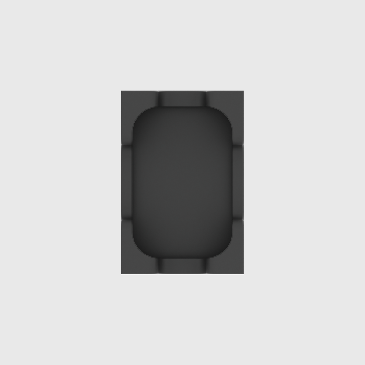 Rectangular Container – 6x4 in Charcoal Black