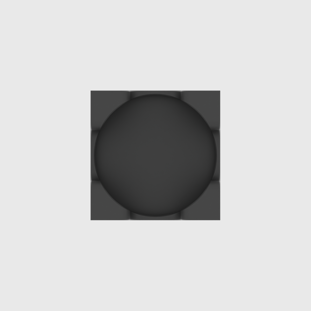 Round Container – 4x4 in Charcoal Black