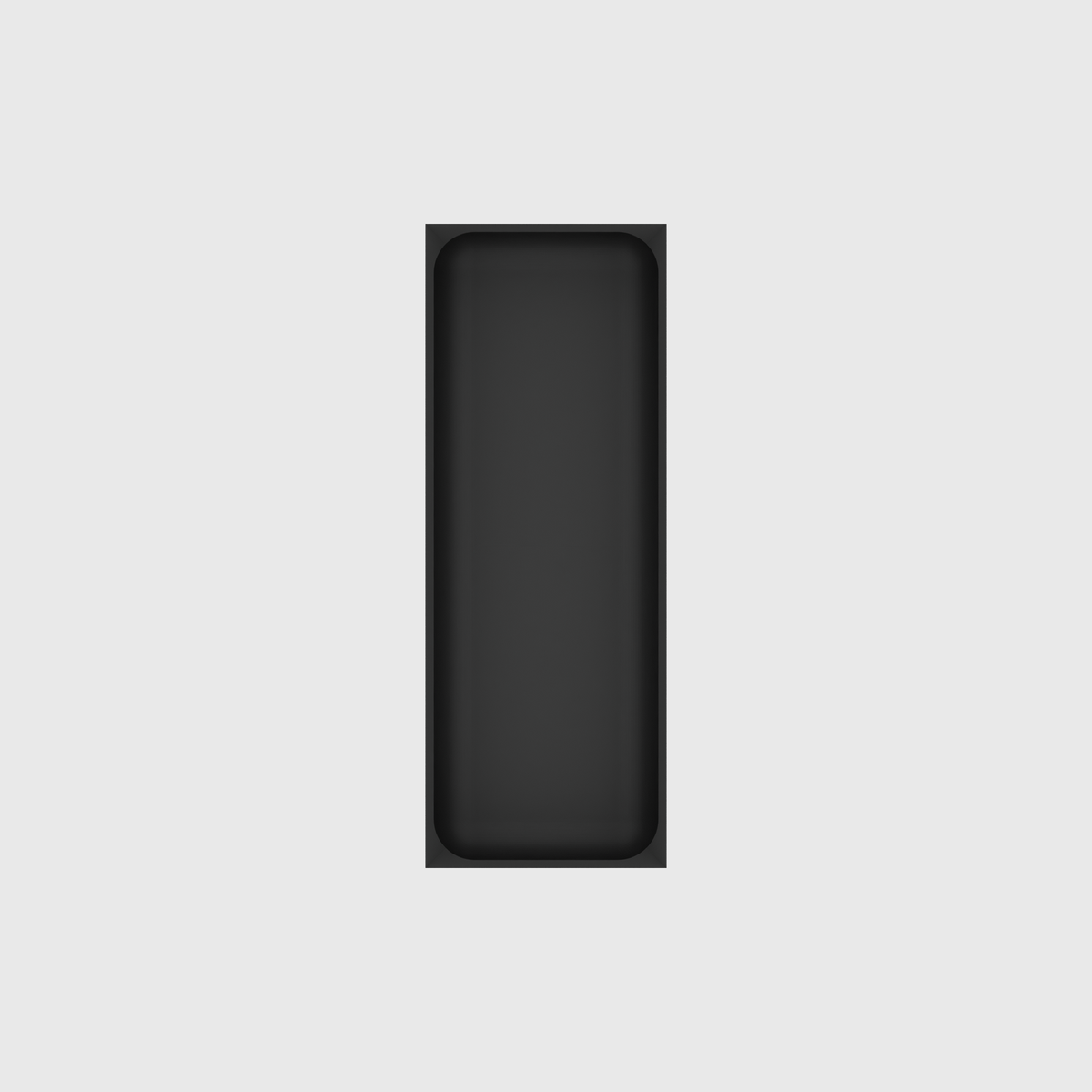 Slim Rectangle Organiser – 8x3 in Charcoal Black