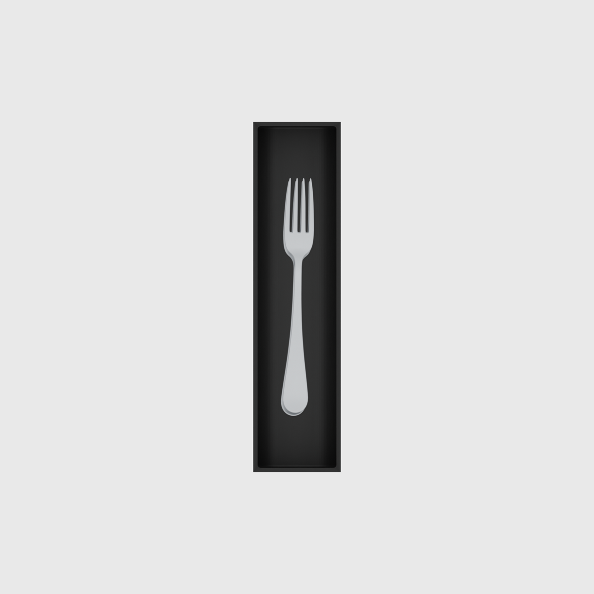 Slim tray organiser – 8x2 (236 × 59 mm) — example contents in Charcoal Black