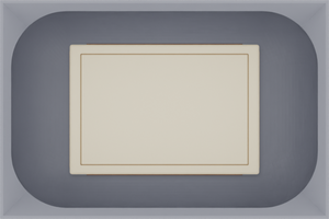Small tray organiser – 2×3 (59 × 88.5 mm) in Fossil Grey, shown with a matchbox. Top view.