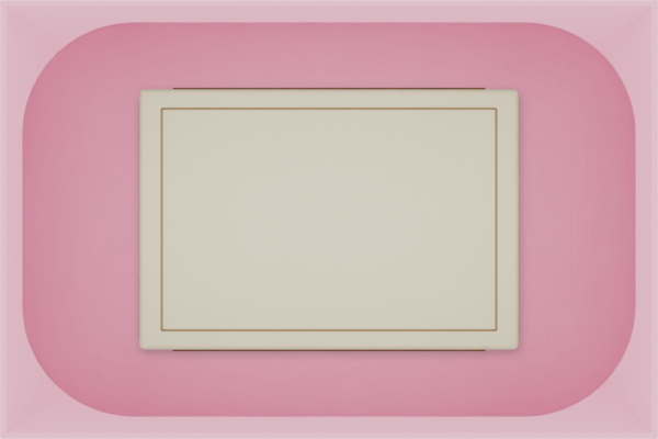 Small tray organiser – 2×3 (59 × 88.5 mm) in Sakura Pink, shown with a matchbox. Top view.