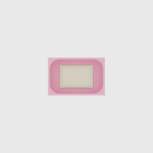 Small tray organiser – 2×3 (59 × 88.5 mm) in Sakura Pink, shown with a matchbox. Top view.