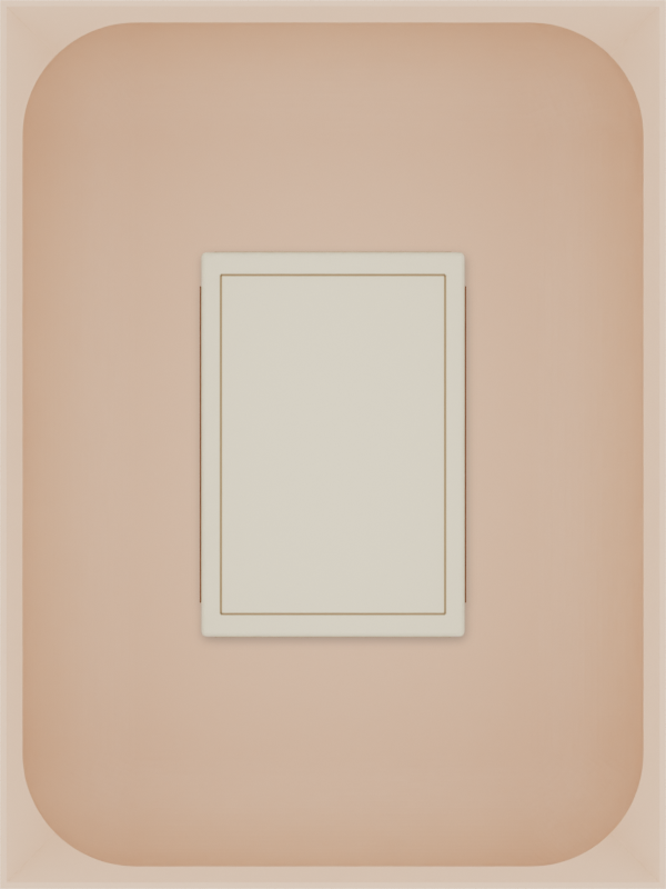 Small tray organiser – 4×3 (118 × 88.5 mm) in Army Beige, shown with a matchbox. Top view.