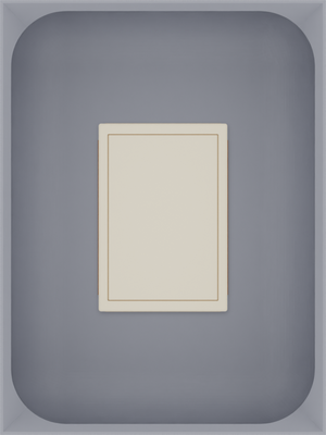 Small tray organiser – 4×3 (118 × 88.5 mm) in Fossil Grey, shown with a matchbox. Top view.