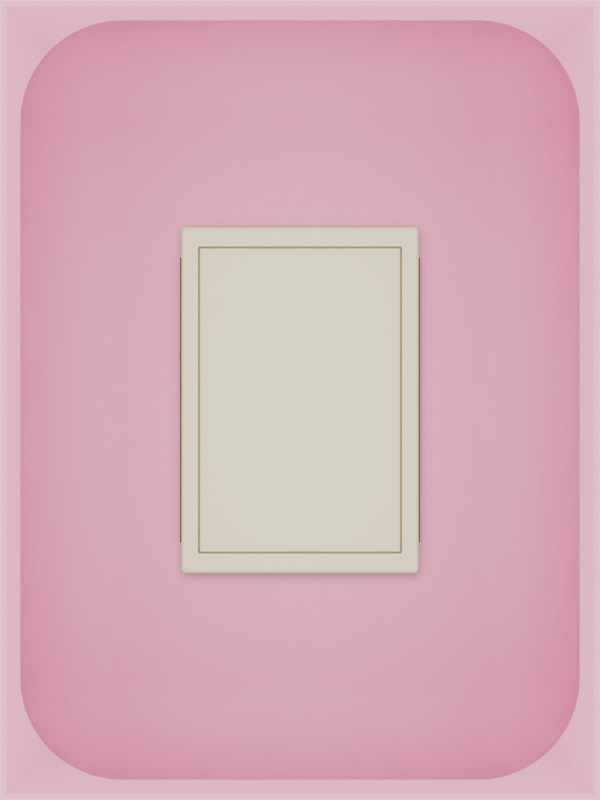 Small tray organiser – 4×3 (118 × 88.5 mm) in Sakura Pink, shown with a matchbox. Top view.