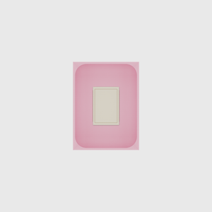 Small tray organiser – 4×3 (118 × 88.5 mm) in Sakura Pink, shown with a matchbox. Top view.