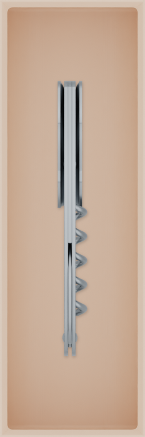 Slim tray organiser – 6×2 (177 × 59 mm) in Army Beige, shown with a corkscrew. Top view.