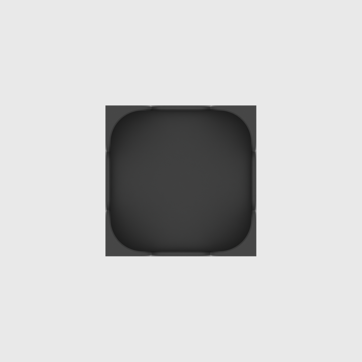 Square Container – 4x4 in Charcoal Black