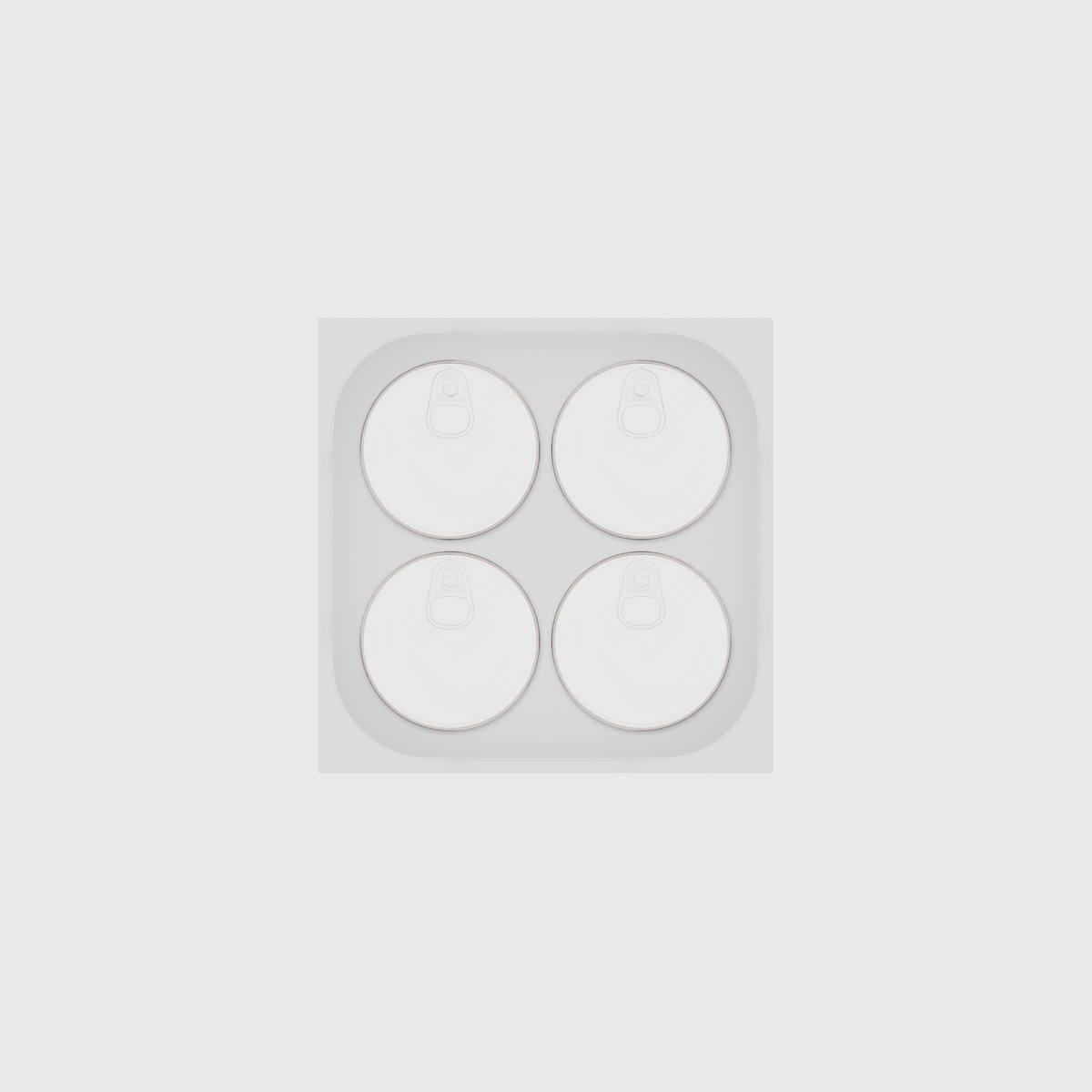 Square Container – 4x4 — example contents in Cotton White