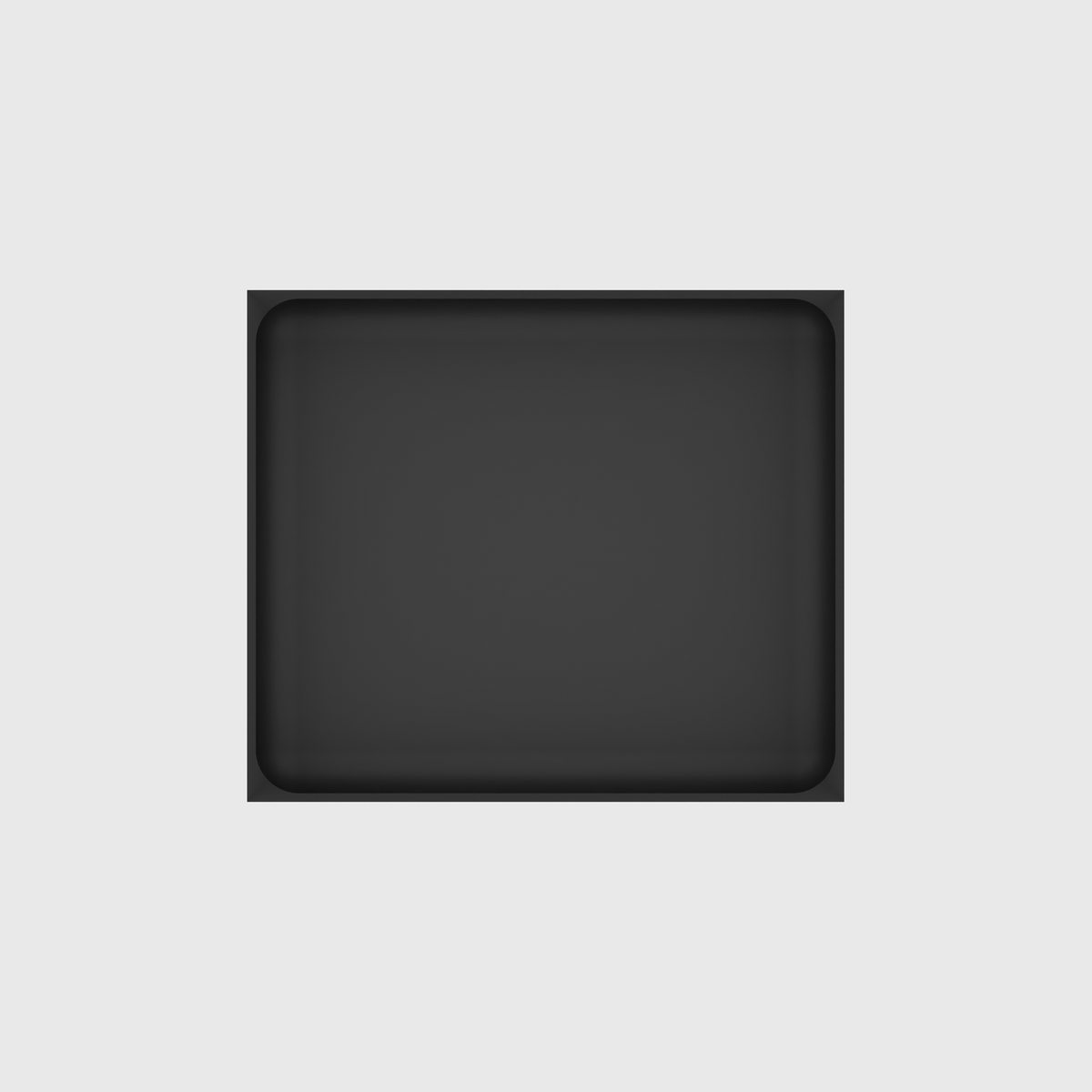 Wide Rectangle Organiser – 6x7 in Charcoal Black